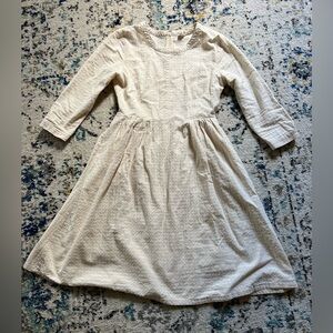 Movint New York Beige a-line 100% cotton dress size S EUC